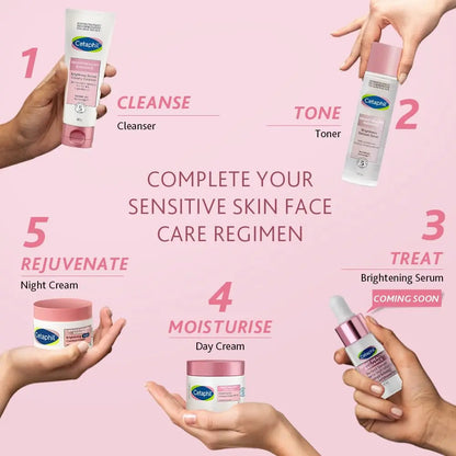 Cetaphil Brightness Reveal Creamy Cleanser 100ml (Pack of 2) | Gentle Skin Brightening Face Wash with Niacinamide & White Sea Daffodil