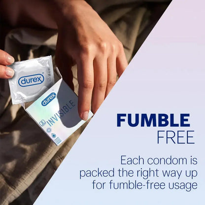 Durex Invisible Ultra Thin Condoms for Men | Extra Sensitive Latex Condoms – 20 Count | Maximum Protection & Natural Feel V2deliver.com