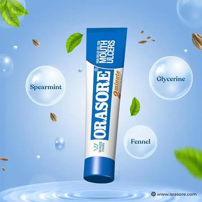 Orasore Mouth Ulcer Gel (Pack of 2) | Fast & Targeted Relief from Mouth Ulcers, Pain, Burning & Inflammation
