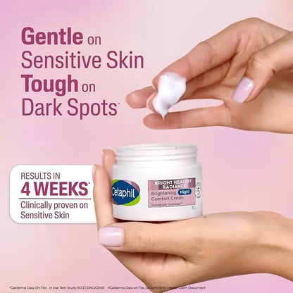 Cetaphil Bright Healthy Radiance Night Comfort Cream 50g – Hydrating Brightening Night Cream for Glowing Skin