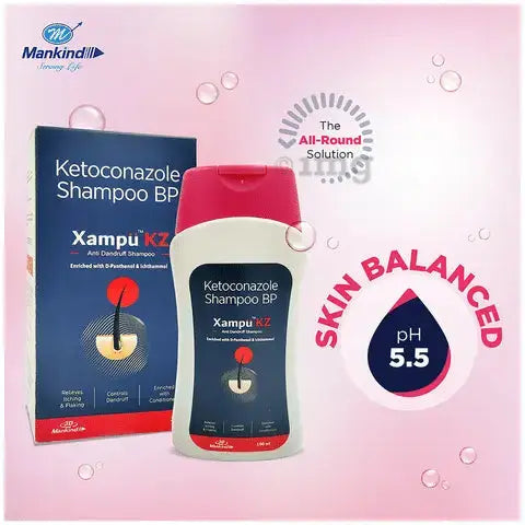 Xampu KZ Anti Dandruff Shampoo 100ml – Herbal Formula for Flake-Free, Healthy Scalp V2deliver.com