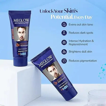 Meglow Premium Face Cream for Men – 50g | Brightening & Moisturizing Cream for Daily Use