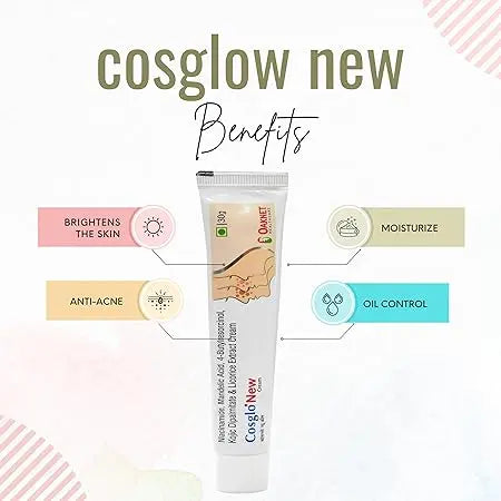 Cosglo New Cream 30gm | Skin Brightening & Pigmentation Reduction Cream for Face | Dermatologist-Recommended