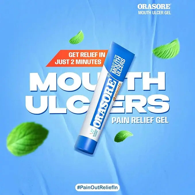 Orasore Mouth Ulcer Gel (Pack of 2) | Fast & Targeted Relief from Mouth Ulcers, Pain, Burning & Inflammation