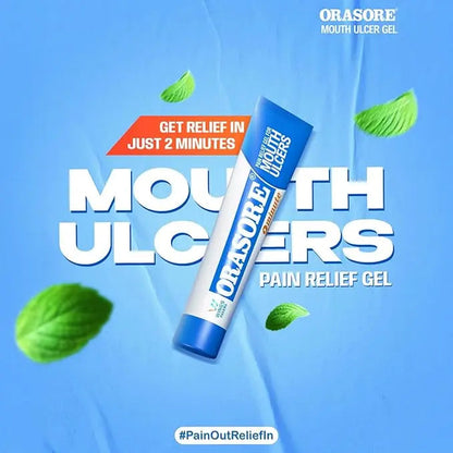 Orasore Mouth Ulcer Gel (Pack of 2) | Fast & Targeted Relief from Mouth Ulcers, Pain, Burning & Inflammation