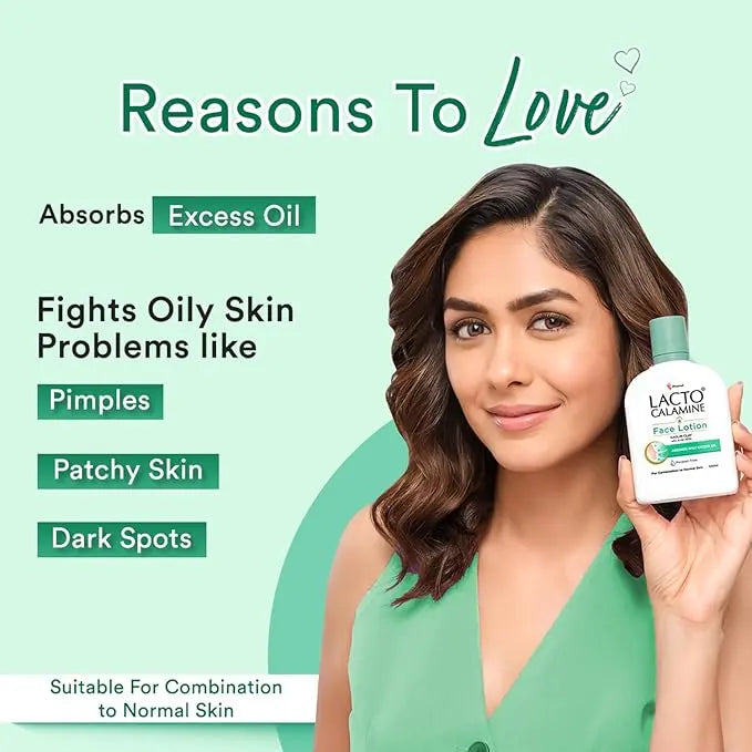 Lacto Calamine Oil Balance Lotion for Combination to Normal Skin | Paraben-Free Daily Moisturizer – 120ml