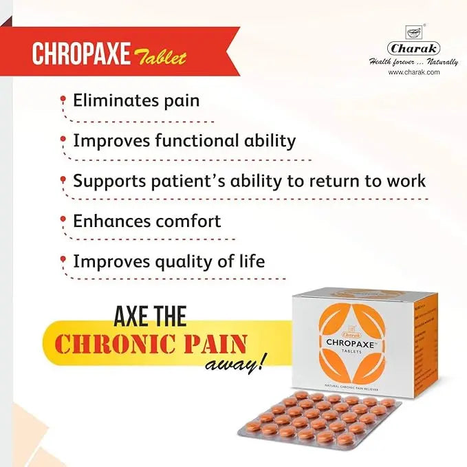 Charak Chropaxe Tablets – Ayurvedic Stress, Anxiety & Sleep Support | 30 Tablets