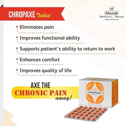 Charak Chropaxe Tablets – Ayurvedic Stress, Anxiety & Sleep Support | 30 Tablets