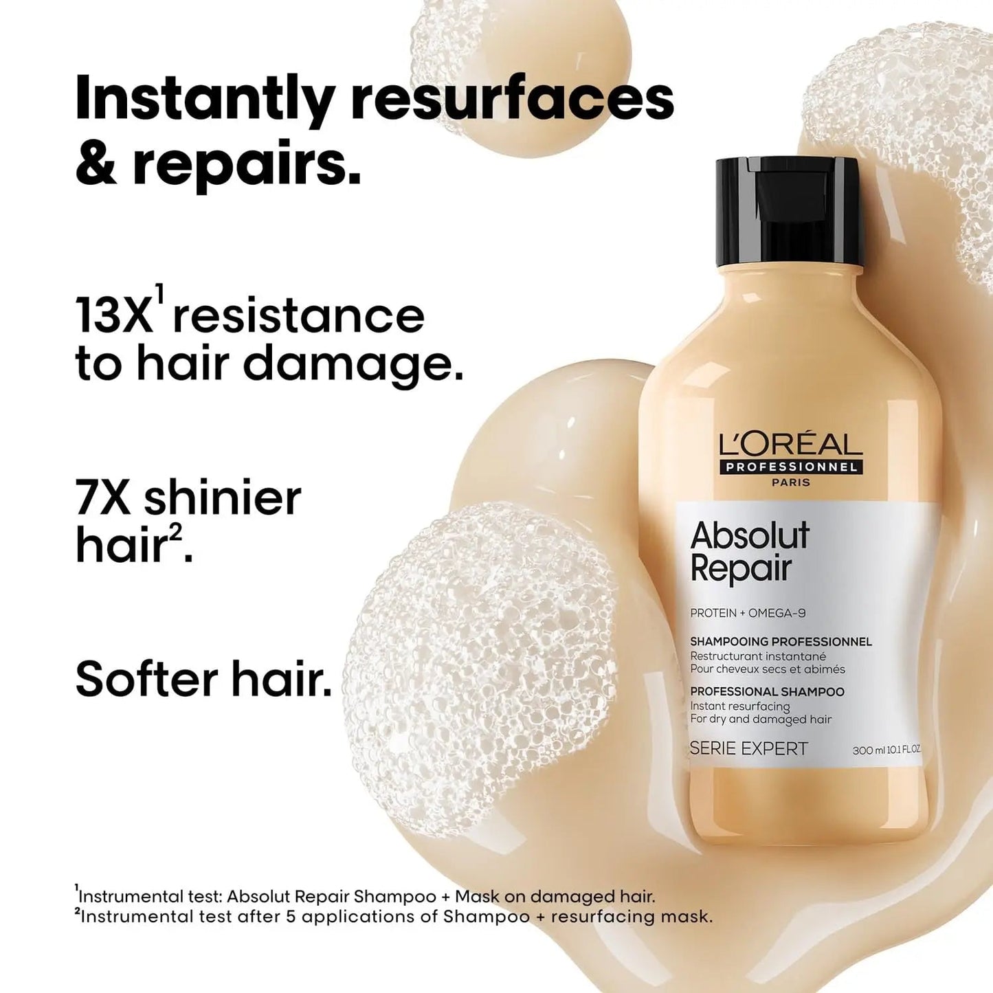 L'Oreal Professionnel Absolut Repair Shampoo 300ml & Hair Mask 250g – Intense Repair Combo for Damaged Hair
