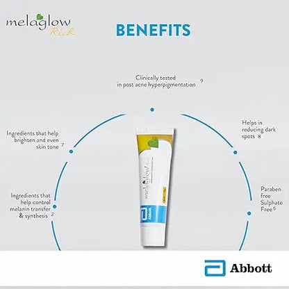 Melaglow Rich Cream 20g – Skin Brightening & Hyperpigmentation Cream