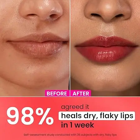 Dot & Key Ceramide & Peptide Lip Balm SPF 50 | Red Romance Tinted Lip Moisturizer | UV Protection + Collagen Boost + Instant Plump