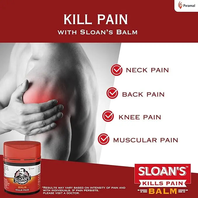 Sloan’s Balm 20 g | Herbal Pain Relief Balm with Capsicum & Ayurvedic Oils | For Muscle, Joint & Neck Pain
