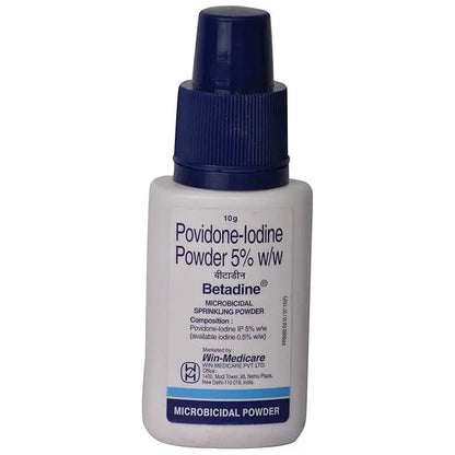 Betadine Antiseptic Powder 10g – Pack of 2 | Povidone Iodine 2.5% | Wound Healing & Infection Protection