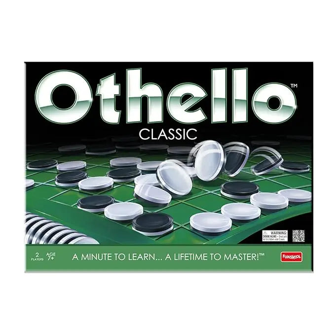 Othello Classic Strategy Board Game for Kids & Adults – 2 Player Reversible Disc Game