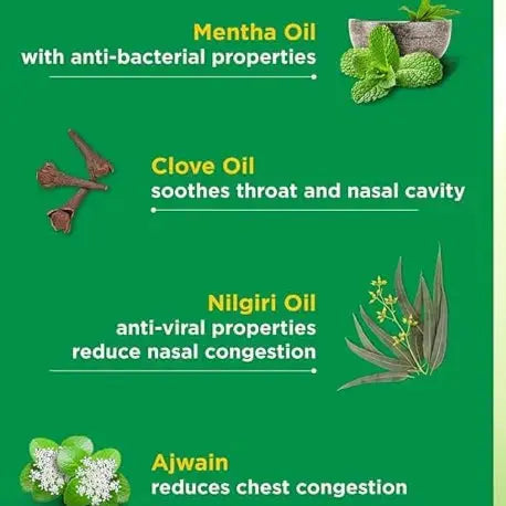 Zandu Balm 8 ml (Pack of 5) | Herbal Balm for Headache, Body Ache & Cold Relief V2deliver.com