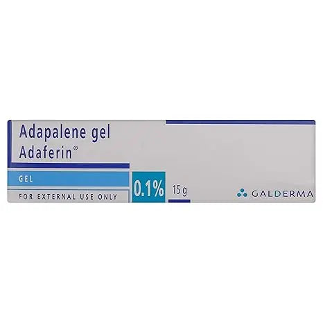 Adaferin Adapalene Gel 0.1% – 15g (Pack of 2) | Retinoid Acne Treatment for Face, Blackheads & Clogged Pores