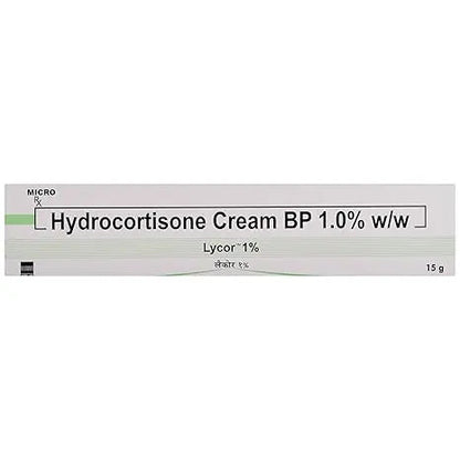 Lycor 1% Hydrocortisone Cream – 15gm Each (Pack of 4) | Anti-Inflammatory & Itch Relief Cream