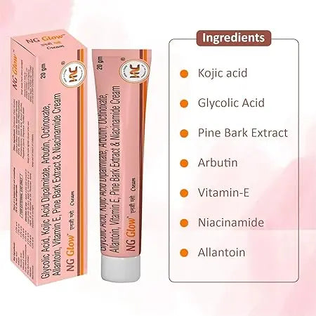 NG Glow Cream for Dark & Age Spots – 20gm (Pack of 2) | Skin Brightening & Spot Reduction | Glowing & Even-Toned Skin