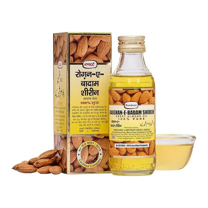 Hamdard Raughan-e-Badam Shireen 100ml | Pure Sweet Almond Oil for Skin, Hair & Wellness