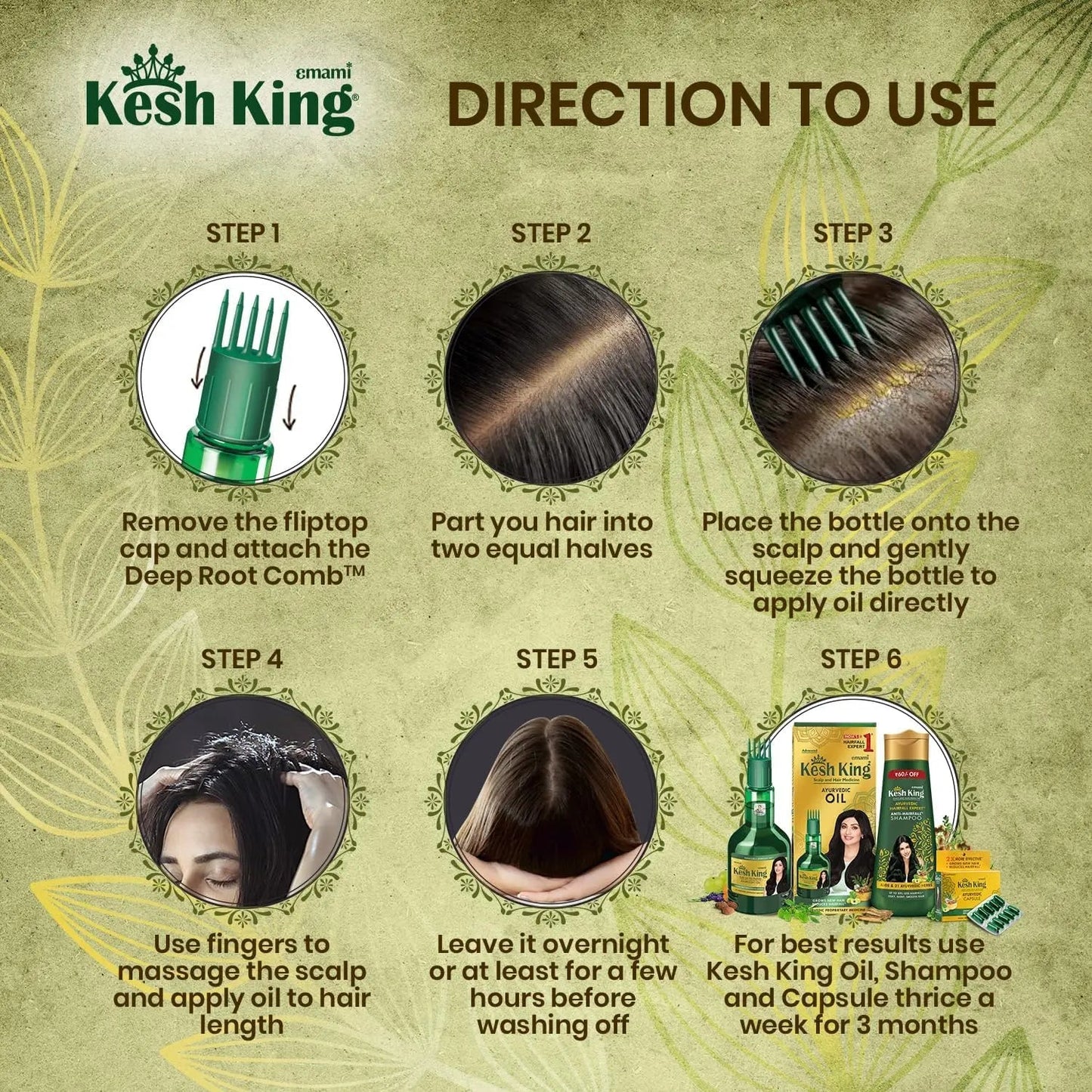 Kesh King Ayurvedic Hair Oil 300ml | Anti-Hair Fall Oil with 21 Herbs for Strong, Thick & Healthy Hair