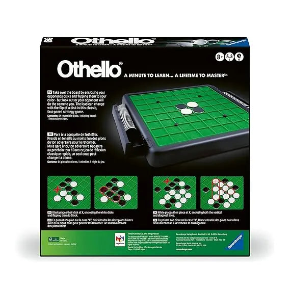 Cardinal Othello Classic Game for 2 Players | Strategic Reversi Boards & Discs (8×8 Grid)