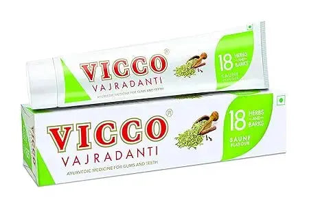Vicco Vajradanti Saunf Flavour Toothpaste 160g (Pack of 2) – Ayurvedic Herbal Toothpaste for Strong Teeth & Fresh Breath V2deliver.com