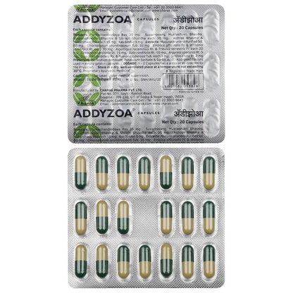 Addyzoa Capsules – Male Fertility & Sperm Motility Support | Pack of 2 × 20 Capsules | Charak Ayurvedic Formula