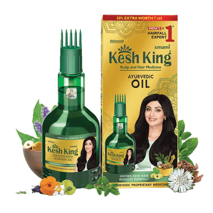 Kesh King Ayurvedic Hair Oil 300ml | Anti-Hair Fall Oil with 21 Herbs for Strong, Thick & Healthy Hair