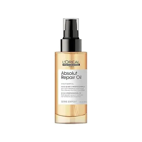 L'Oréal Professionnel Absolut Repair 10-in-1 Miracle Hair Oil | 90ml | Damaged Hair Treatment & Protection