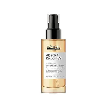 L'Oréal Professionnel Absolut Repair 10-in-1 Miracle Hair Oil | 90ml | Damaged Hair Treatment & Protection
