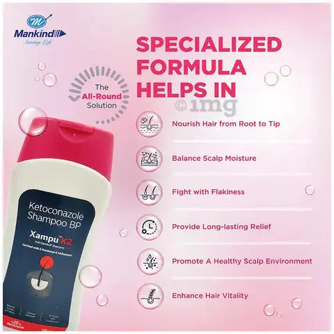 Xampu KZ Anti Dandruff Shampoo 100ml – Herbal Formula for Flake-Free, Healthy Scalp V2deliver.com