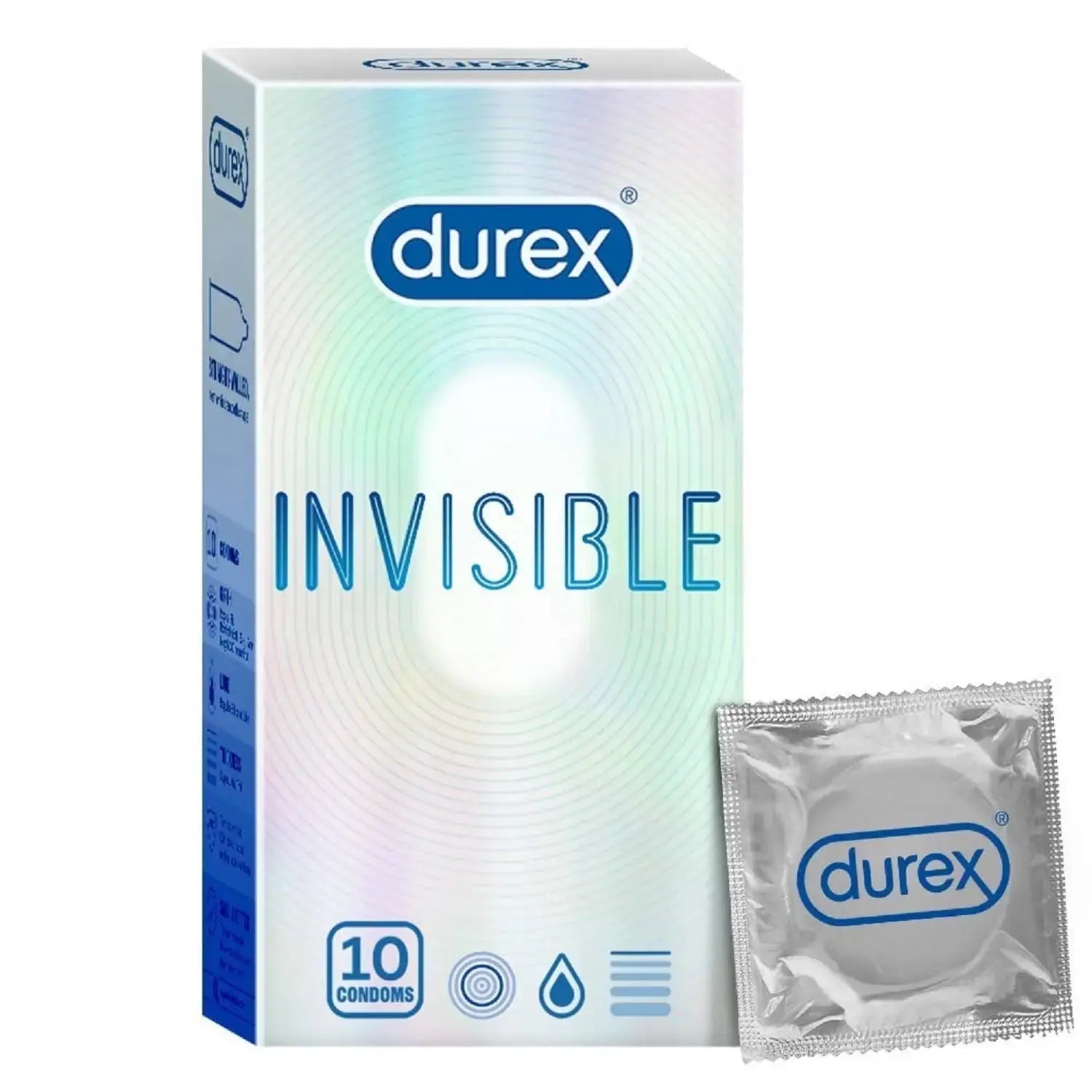 Durex Invisible Ultra Thin Condoms for Men | Extra Sensitive Latex Condoms – 20 Count | Maximum Protection & Natural Feel V2deliver.com