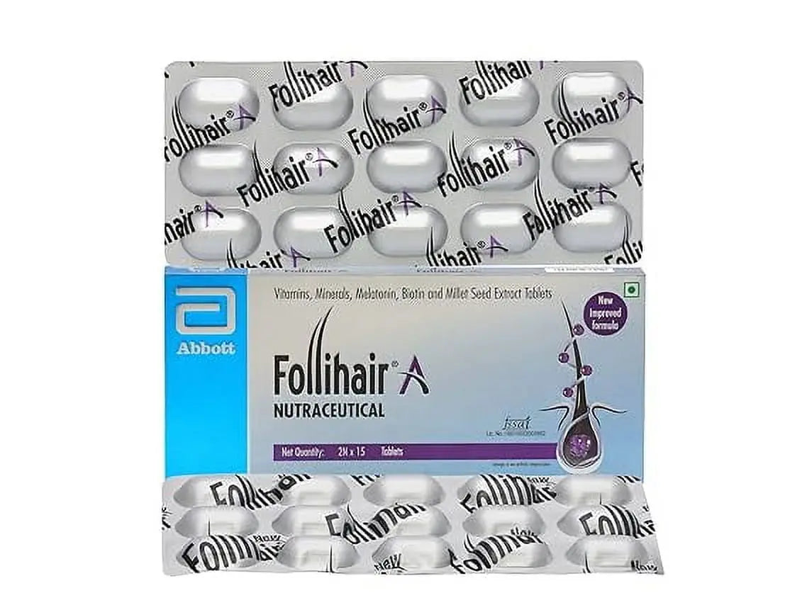 Follihair Tablets by Abbott – 2 x 15 Tablets | Advanced Hair Nourishment & Follicle Strengthening Formula