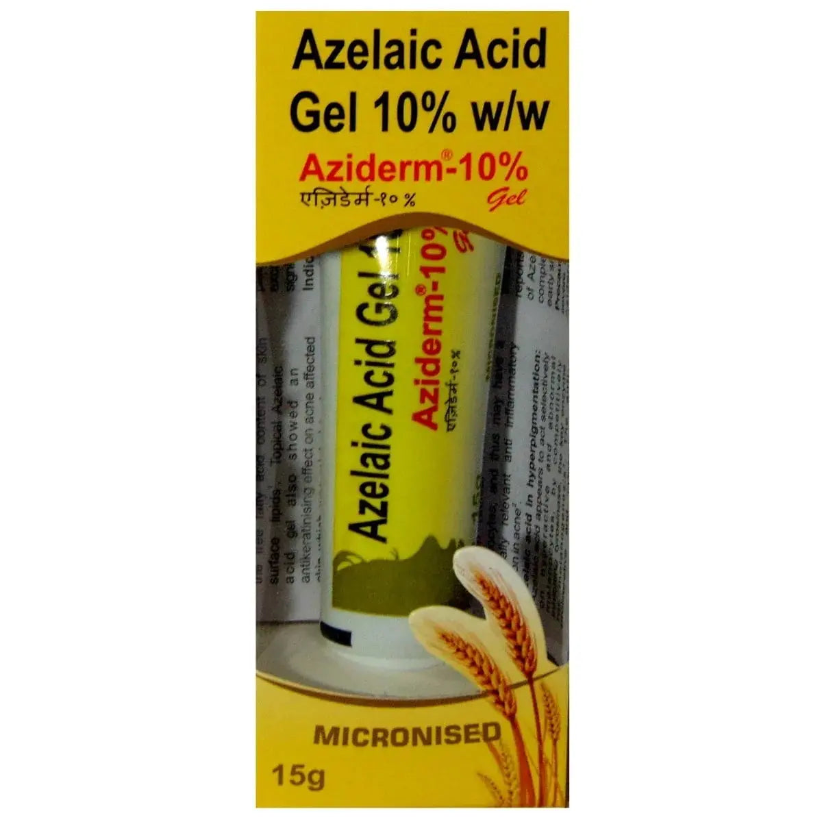 Aziderm 10% Azelaic Acid Gel – 15g (Pack of 2) | Acne & Hyperpigmentation Treatment for Oily & Acne-Prone Skin