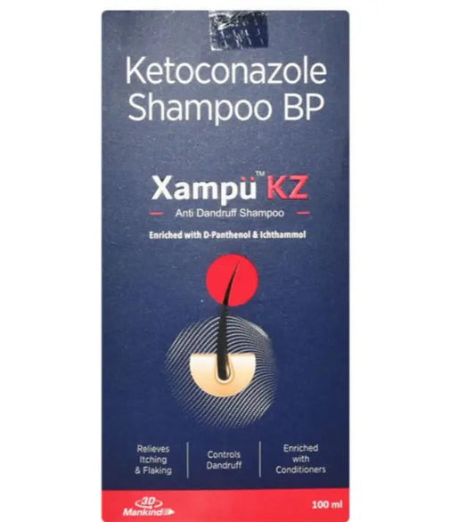 Xampu KZ Anti Dandruff Shampoo 100ml – Herbal Formula for Flake-Free, Healthy Scalp