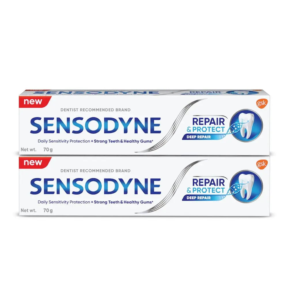 Sensodyne Complete Protection+ Toothpaste 140 g (70 g x 2) | Sensitivity Relief & Daily Oral Care