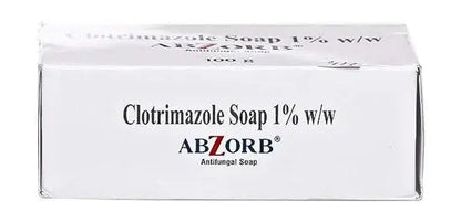 Abzorb Antifungal Soap Bar 100gm (Pack of 2) – Clotrimazole Soap for Ringworm, Jock Itch & Athlete’s Foot