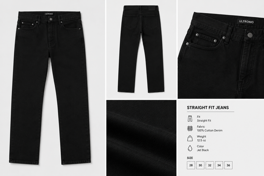 Ultronio Straight Fit Jeans – Jet Black
