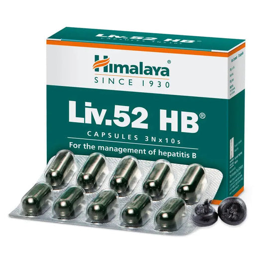 Himalaya Liv.52 HB Capsules 30s | Liver Support for Hepatitis B Management | Herbal Hepatoprotective Formula