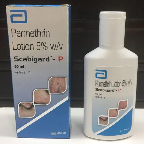 Scabigard-P Permethrin 5% Lotion 50ml (Pack of 4) –Anti- Scabies & Lice Treatment V2deliver.com