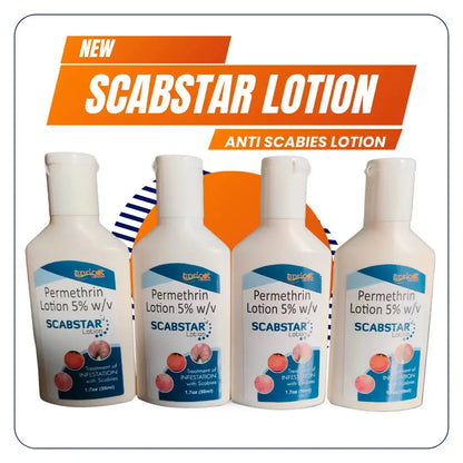 Scabstar Permethrin Cream for scabies 50ml (Pack of 4) V2deliver.com