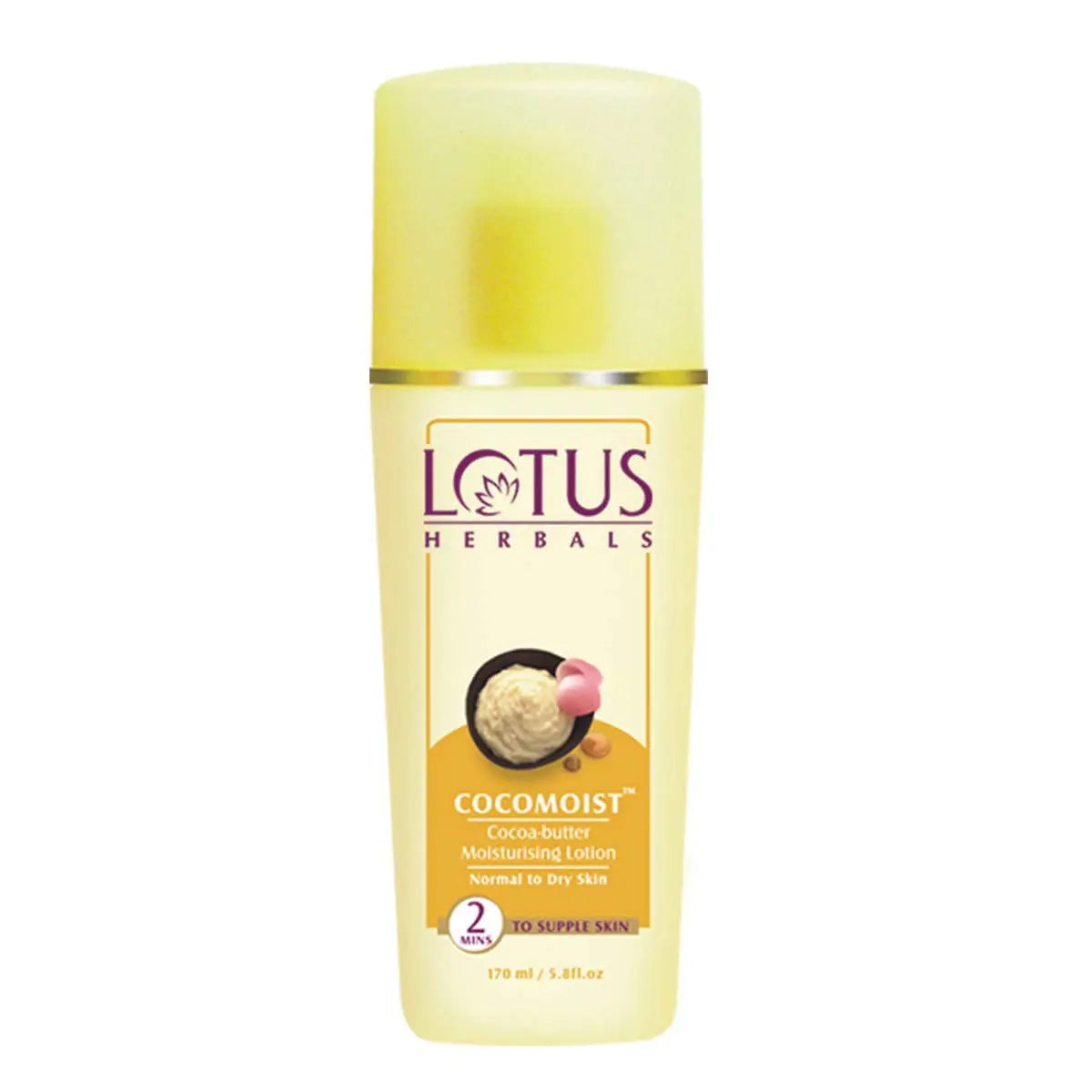 Lotus Cocomoist Cocoa Butter Lotion 170ml | Deep Moisturizer for Dry Skin | With Cocoa & Rose Water