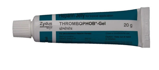 Zydus Thrombophob Gel 30gm | Heparin Sodium Topical Gel for Bruises, Swelling & Thrombosis Relief