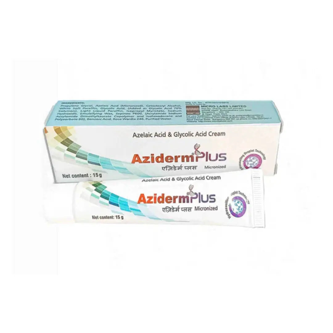 Aziderm 10% Azelaic Acid Cream – 15g (Pack of 2) | Acne & Hyperpigmentation Treatment for Oily & Acne-Prone Skin