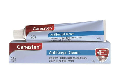 Canesten 1% Anti-Fungal Cream 30gm | Relieves Itching, Ringworm, Rash & Skin Discomfort