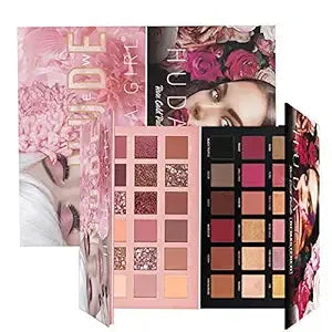 HUDA GIRL Beauty Rose Gold Remastered + Nude Edition Eyeshadow Palette Combo|Full Eye Makeup Kit