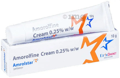Amrolstar Cream 10g (Pack of 2) – Fast-Acting Antifungal & Anti-Inflammatory Cream with Amorolofine