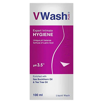 VWash Intimate Hygiene Wash for Women – 100ml (Pack of 2) | pH Balanced Daily Feminine Care