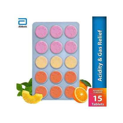 Digene Antacid Tablets Mint Flavour – Pack of 3 (15 Tablets Each) | Relief from Acidity, Gas & Indigestion