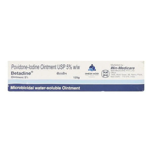 Betadine 5% Povidone-Iodine Antiseptic Ointment – 125g | Infection Prevention & Wound Care Treatment